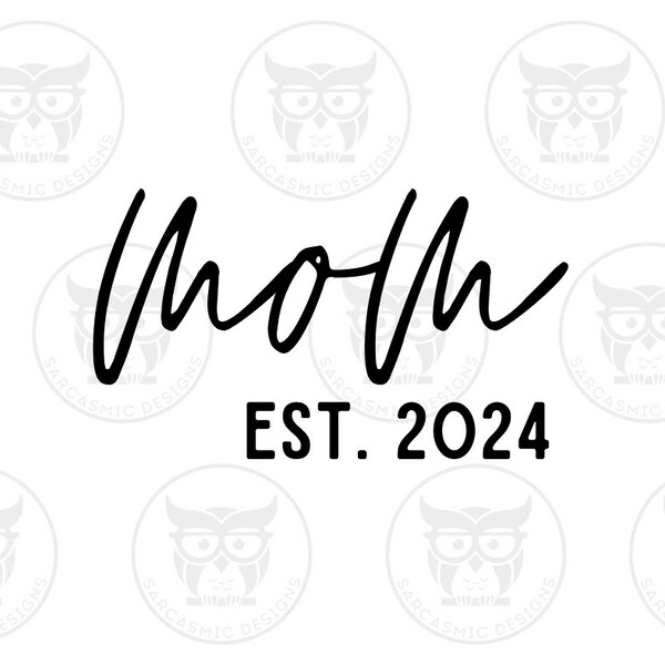 Mom Est 2024 Png Etsy Canada