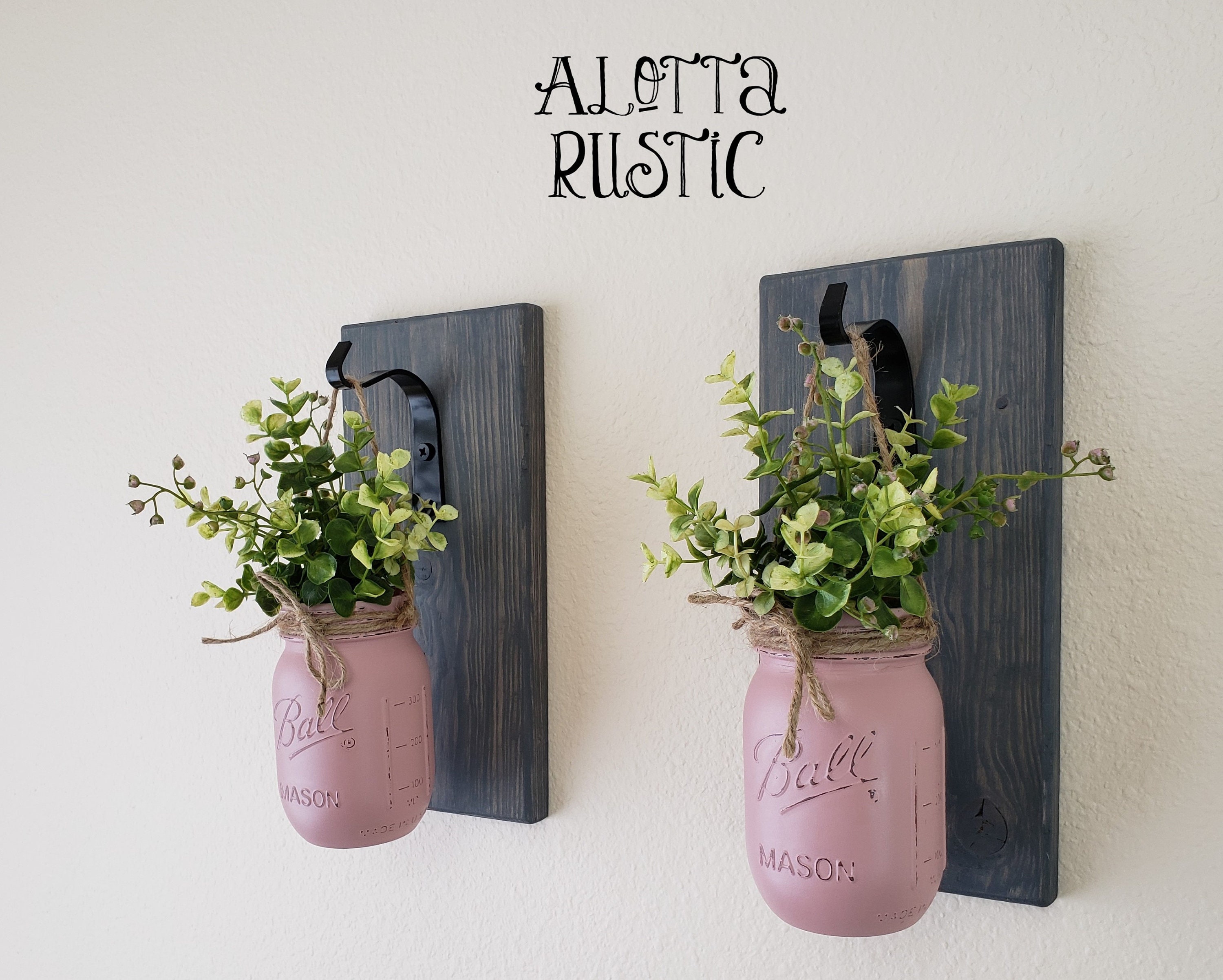 Pair of Rustic Wall Hangings Rustic Wall Decor Country Living Etsy