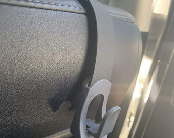 Pack of 4 - Car Seat Back Headrest Hook for Face Mask, Groceries, Bags, Totes, Purses, Backpack, Takeout - Great Gift!