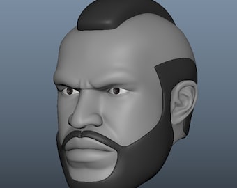 A-Team 1:12 Scale Custom Head 3d Model set