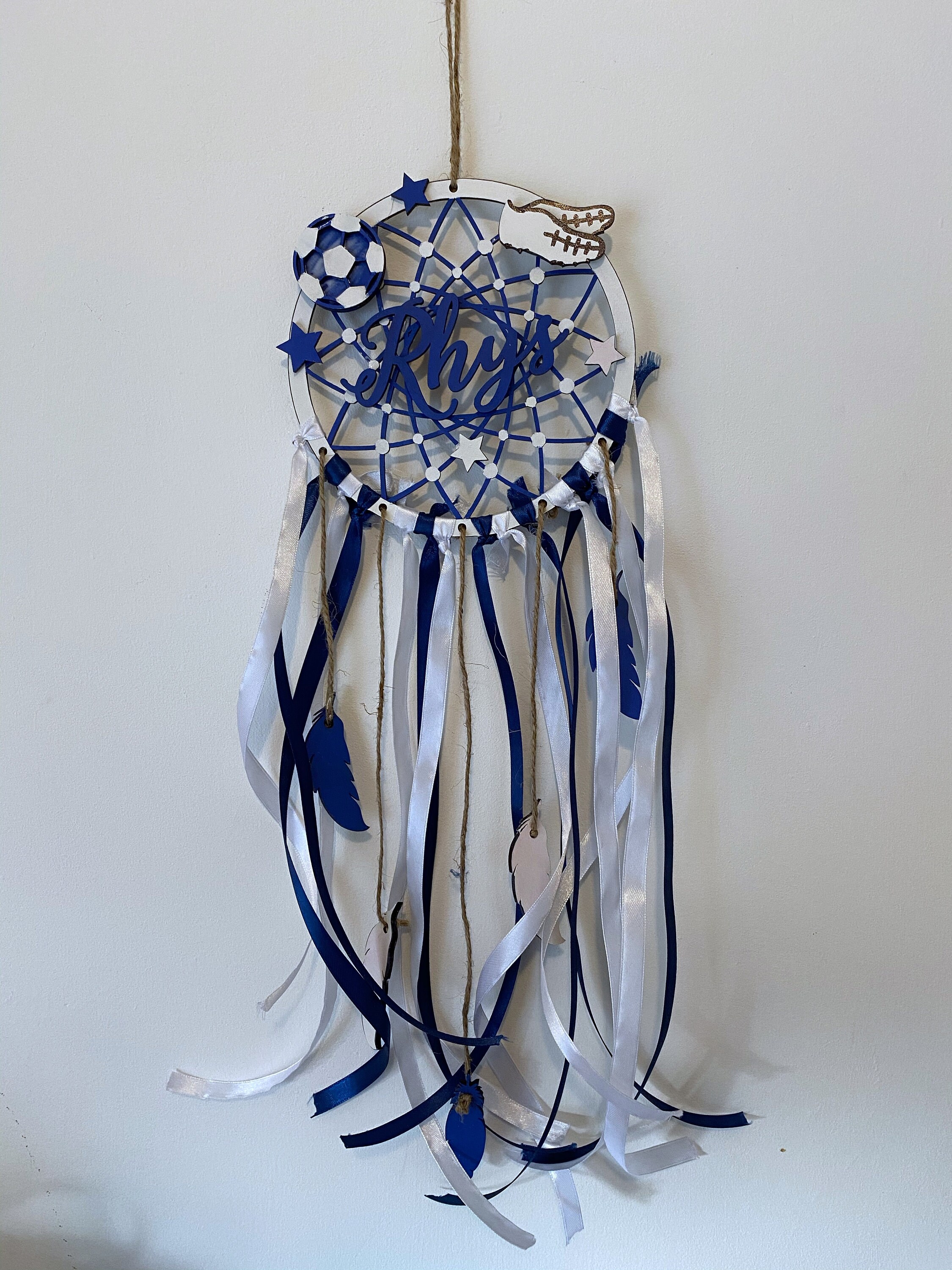 Receptor de sueños temático de fútbol dreamcatcher de madera | Etsy