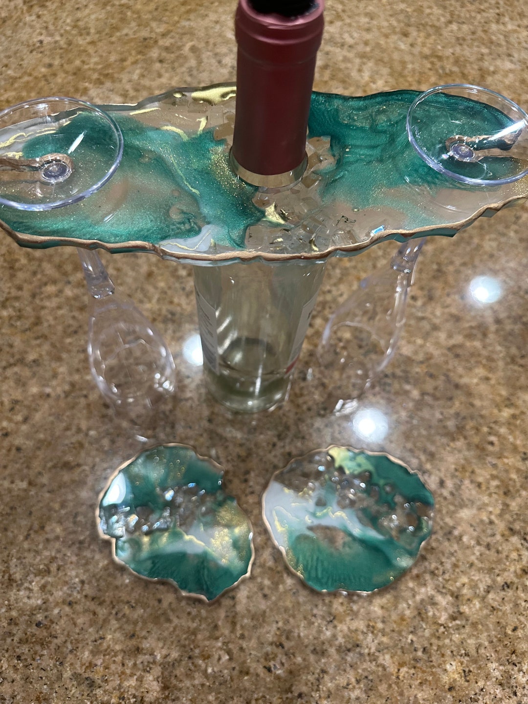 Enchanting Emerald Green Fire Glass Wine or Champagne Glass Etsy