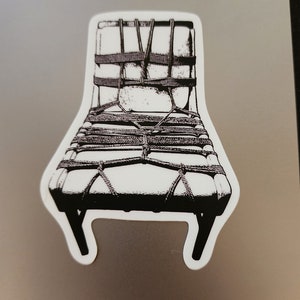 Chair Shibari Black and White Sticker