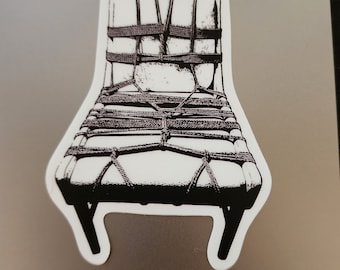 Chair Shibari Black and White Sticker