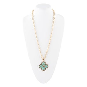 Turquoise Maltese Cross Pendant