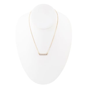 Dainty Botswana Agate Bar Necklace