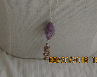 Glass pendant on chain