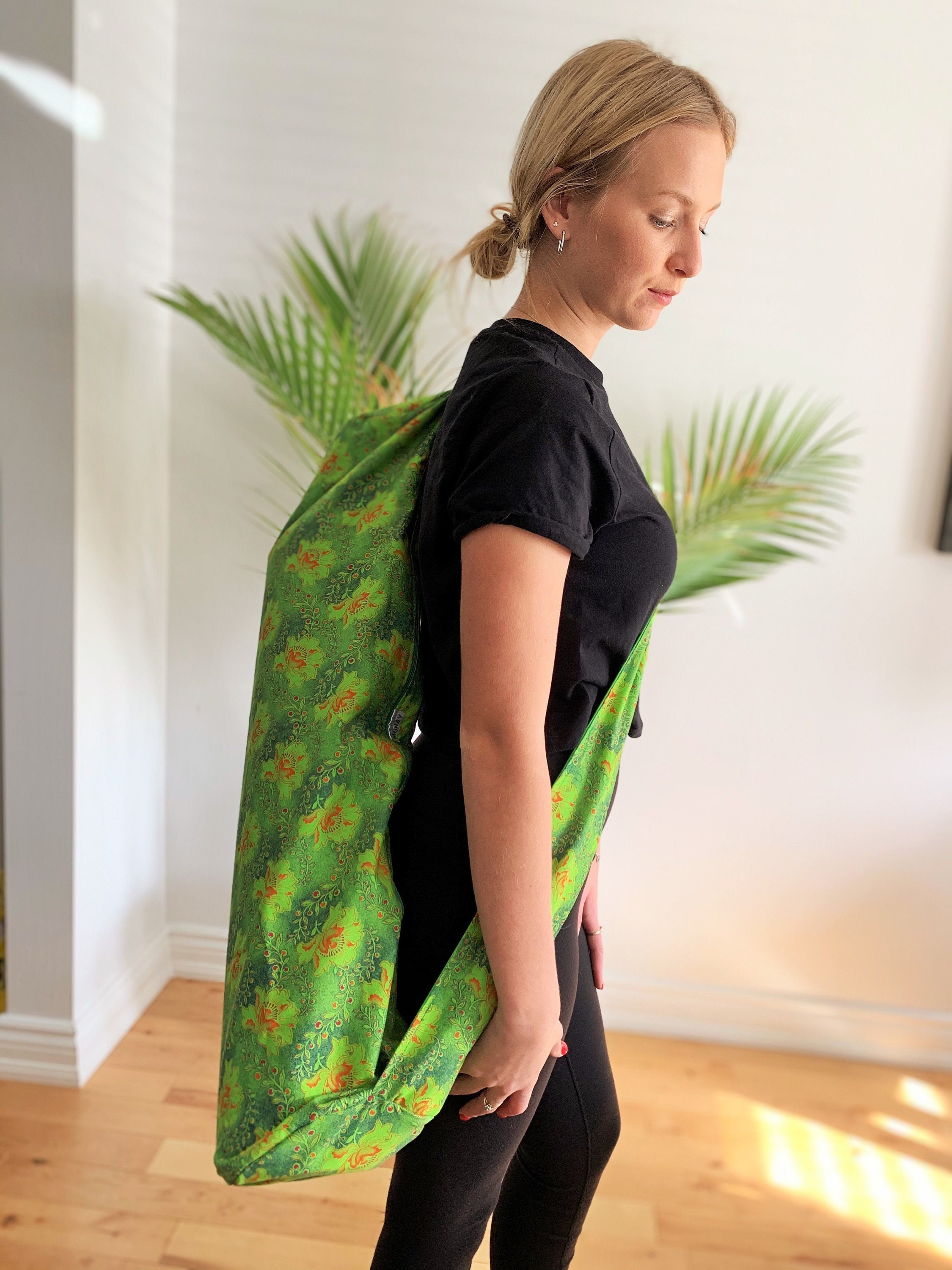 YogaAddict Large Yoga Mat Bag and Carriers Compact with Pockets, 28x8 & 29x11 Long, Fit Most Mat size, Extra Wide, Adjustable Strap, Easy Access