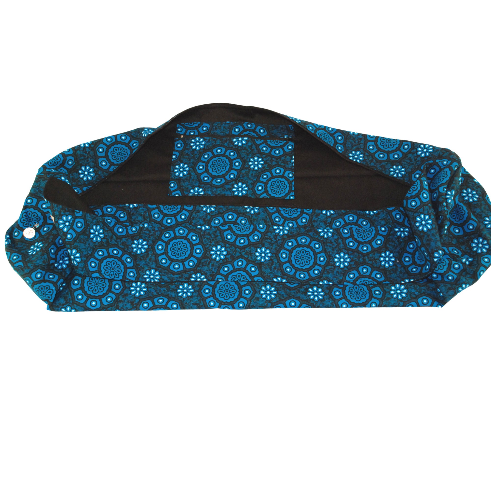 wismi Yoga mat Carrier Bag Patterned Canvas with Pocket and Full-Zip 