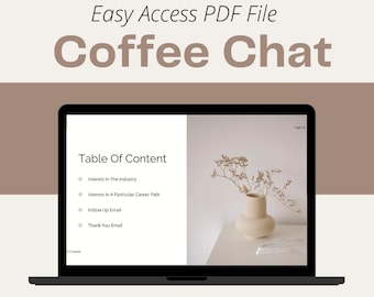 Coffee Chat Informative Email Template | Networking Email Guide | Career Job Interview Email | Meeting Email Guide