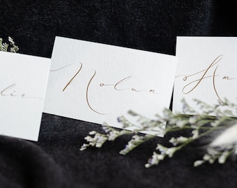Personalized Calligraphy Place Cards | Wedding Place Cards | Escort Cards | Name Cards | Seat Reservations | Custom Hand-lettered Name Label