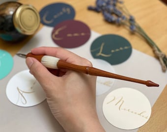 Unique Calligraphy Straight Pen Holder | Straight Pen | Wooden Pointed Pen Holder | Natural Wooden Brown Pen Holder