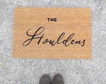 Customize Doormat | Last Name Doormat | Housewarming Gift | Custom Wedding Gift | Personalized Gift | New Homeowner Gift | Welcome Mat