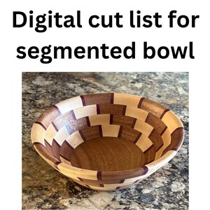 Segmented Wooden Bowl Plan | Maple, Sapele, Purpleheart Cut List (PDF Download)
