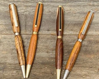 Hand turned hardwood pens