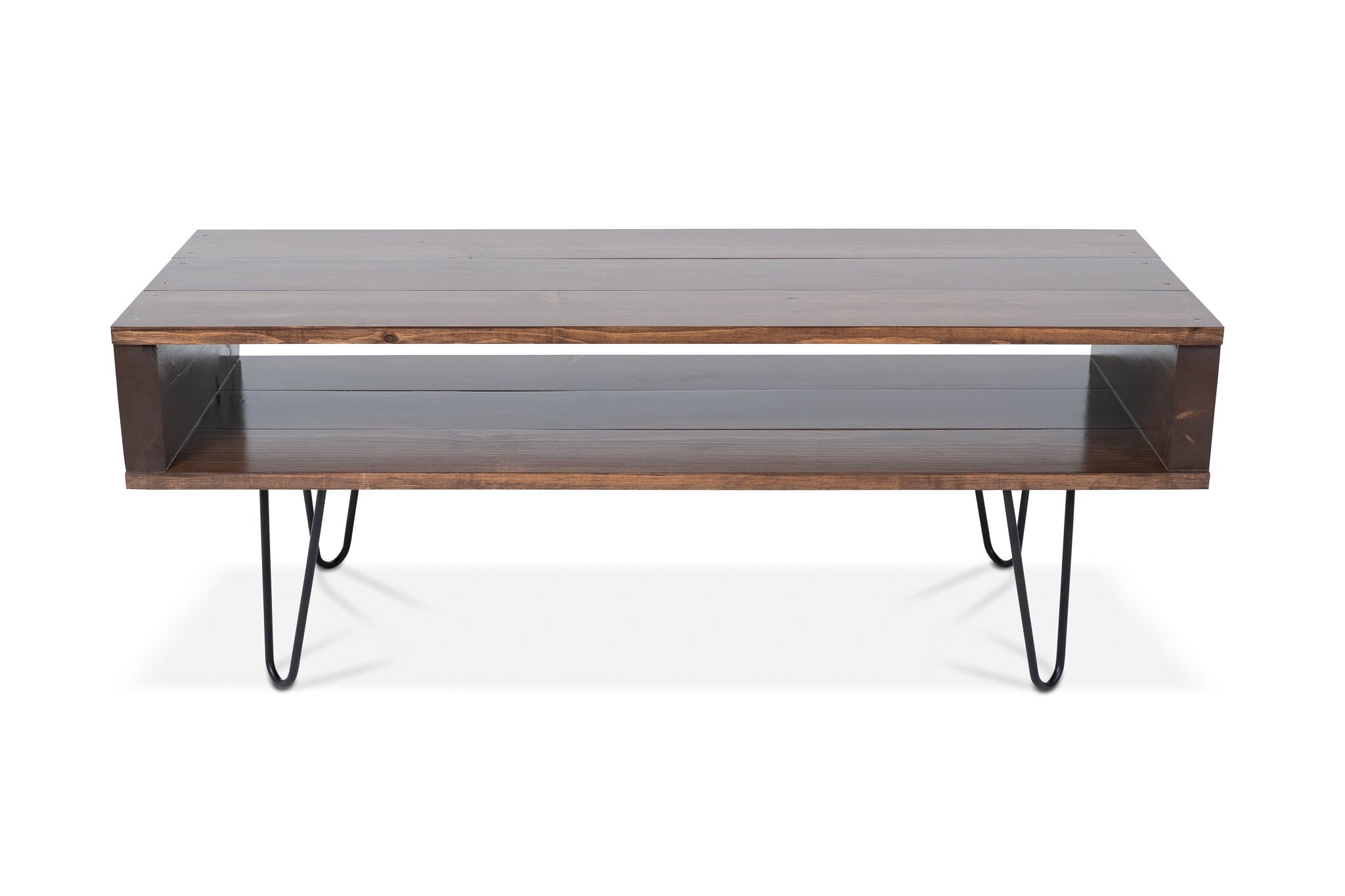 Brown Coffee Table Modern Coffee Table Mid-century Coffee - Etsy