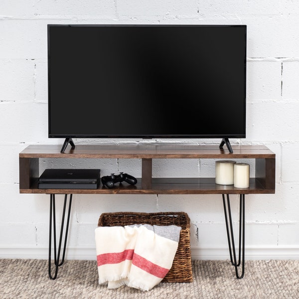 Brown Tv stand, Modern Media unit, Rustic tv table, wood tv stand, custom tv stand