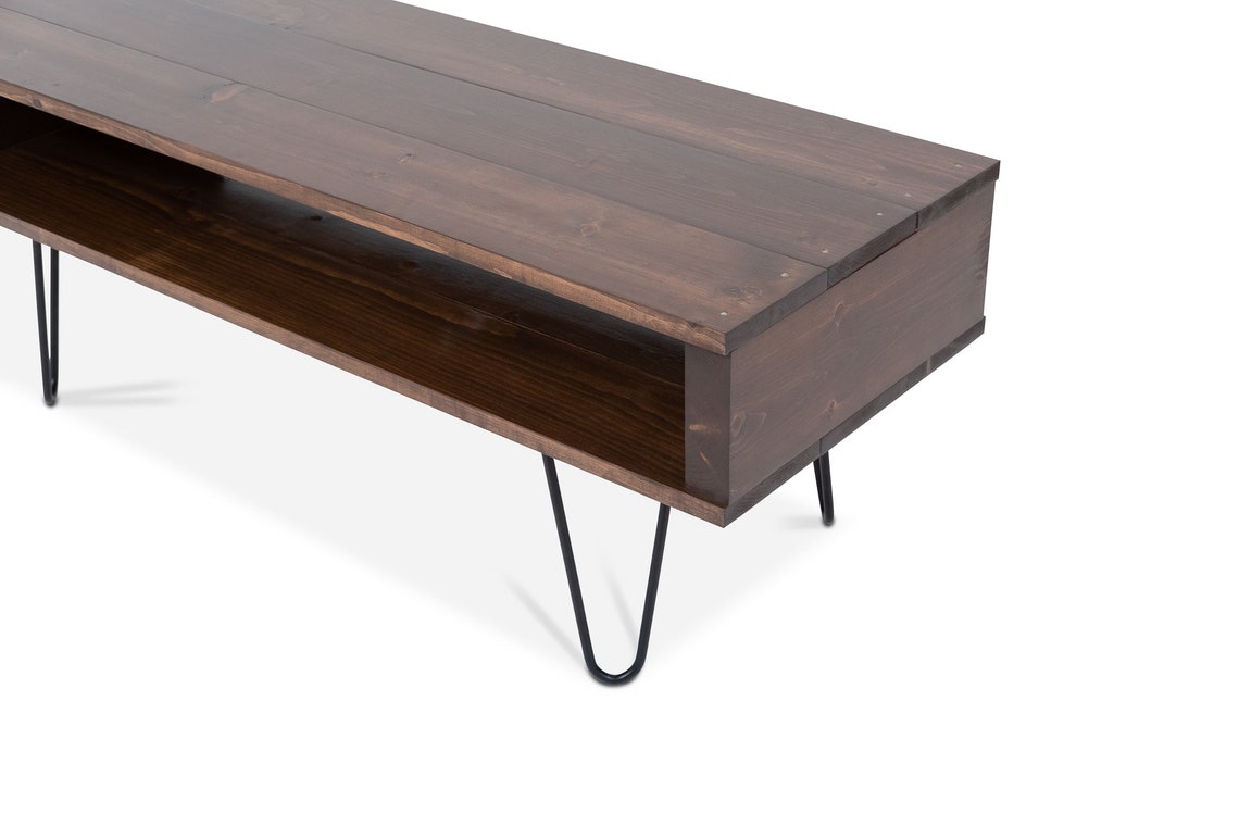 Brown Coffee Table Modern Coffee Table Mid-century Coffee - Etsy