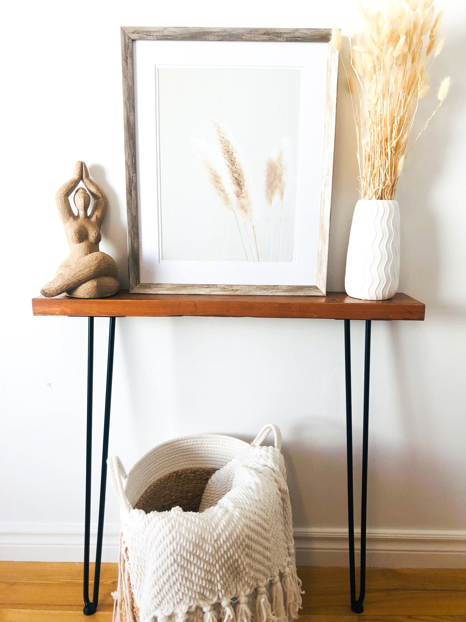 Narrow Console Table Narrow Entryway Table Handmade Wood - Etsy