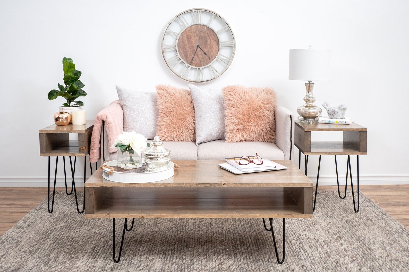 Beige Coffee Table Modern Coffee Table Mid-century Coffee - Etsy Canada