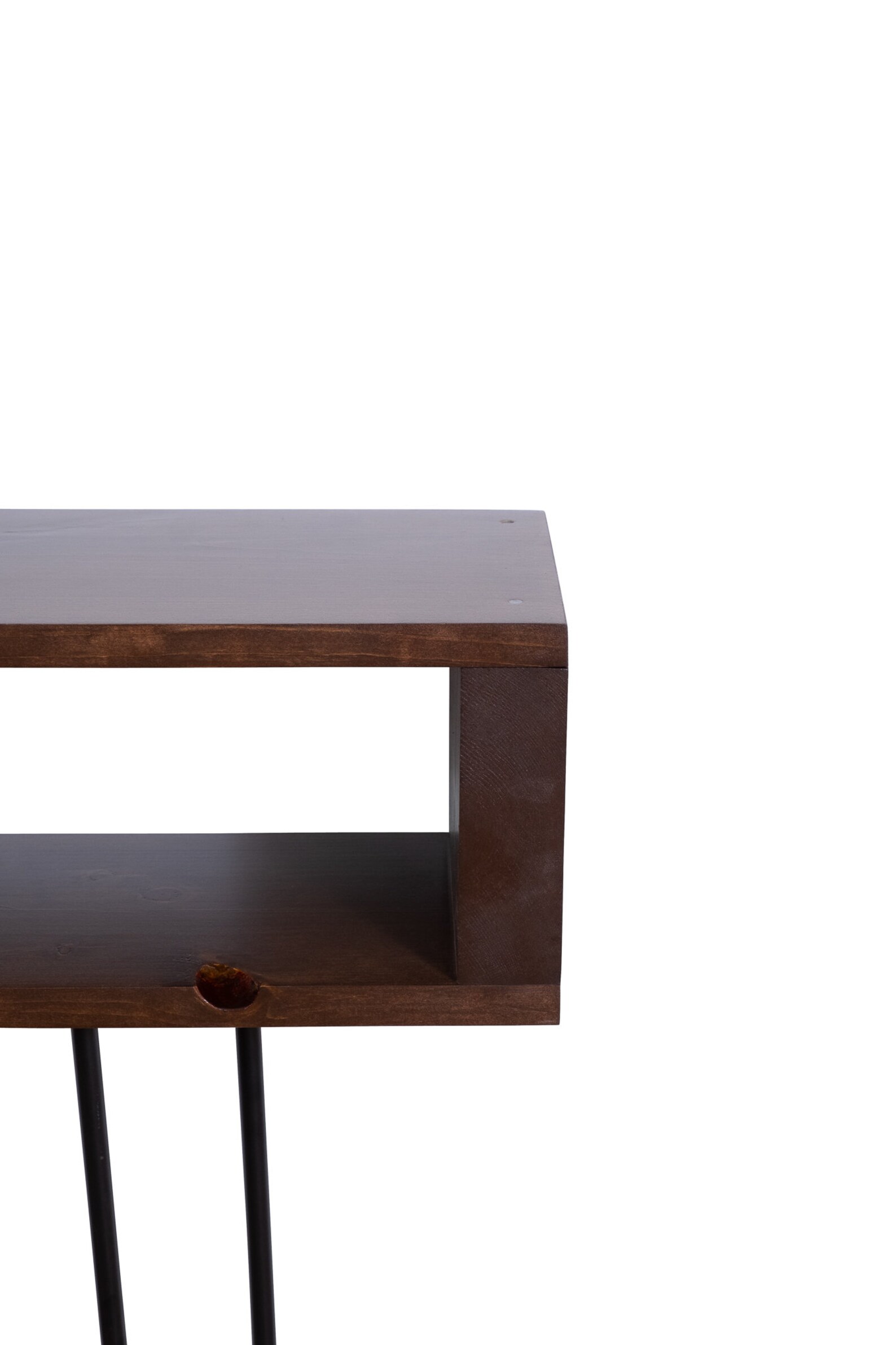 Brown Narrow Console Table Brown Entryway Table Handmade Etsy