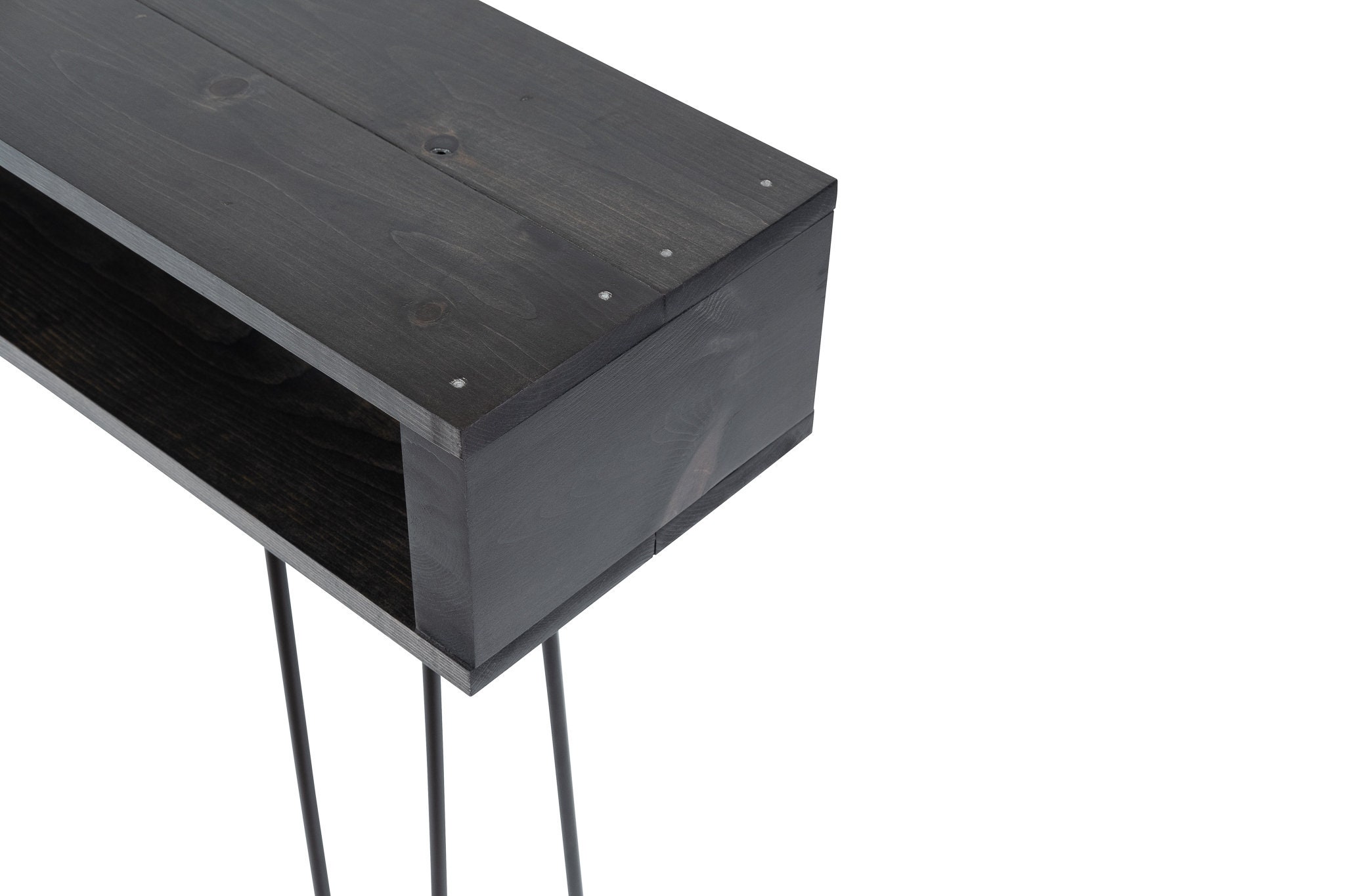 Brown console table Brown entryway table handmade wood Etsy