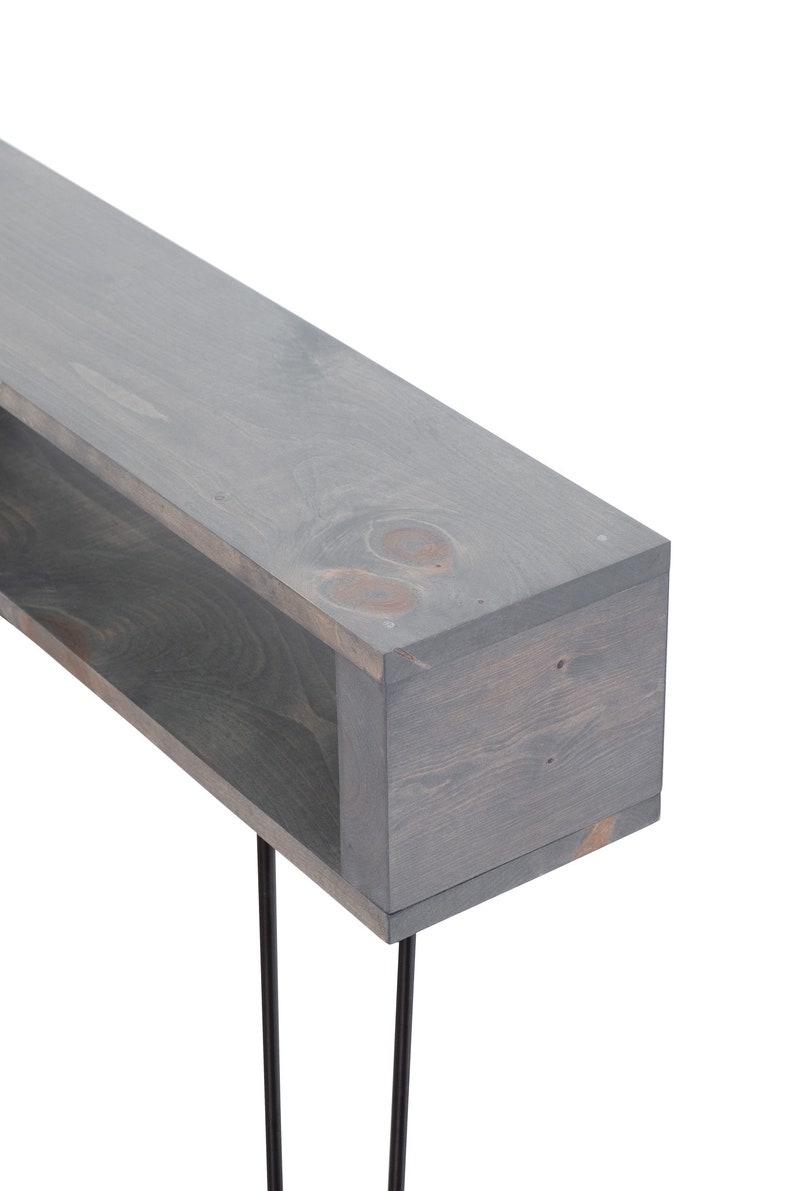 Black Narrow Console Table Narrow Entryway Table Handmade Etsy