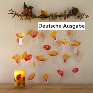 Adventskalender (Pilz) zum Ausdrucken