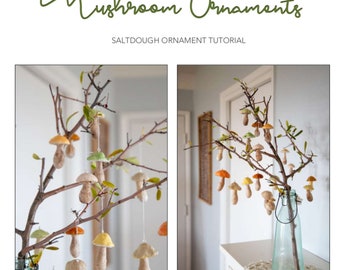Salt Dough Mushroom Ornament Tutorial