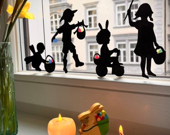 Egg Hunt Easter Silhouettes