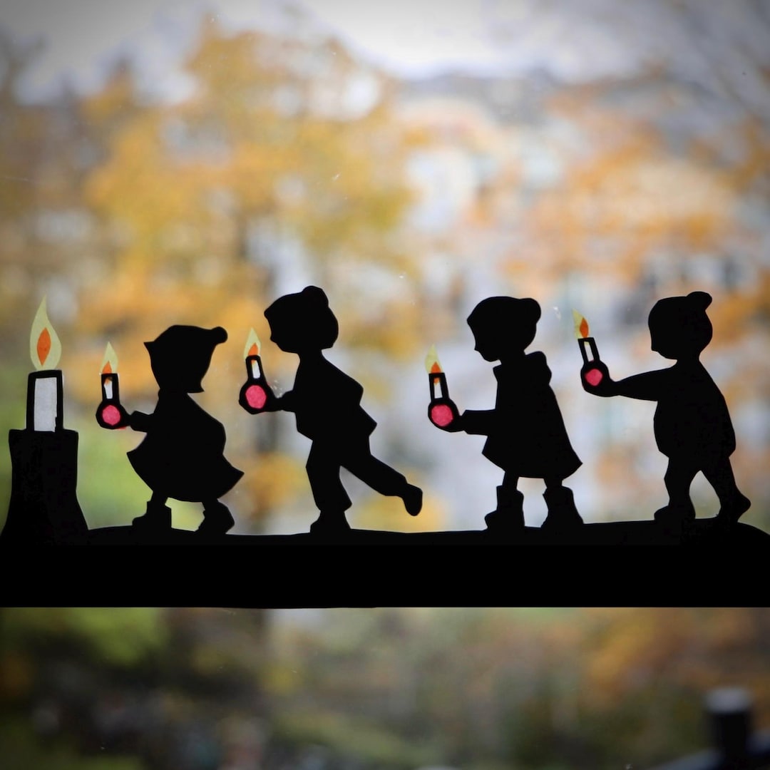 Advent Spiral Walk Window Silhouettes - Etsy