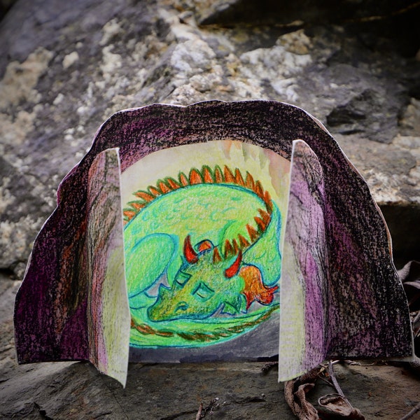 Printable Michaelmas Dragon Cave