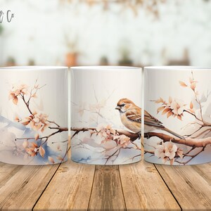 Birds 11 oz and 15 oz mug sublimation design digital download PNG Instant Download, Mug, Bird PNG Design