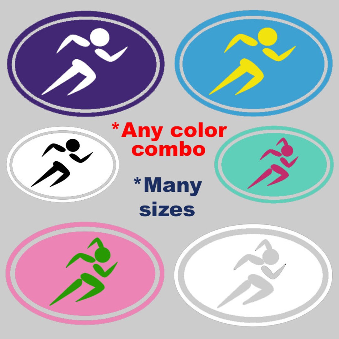 Running One Sticker Runner Running Decal Sticker I 26.2 I 13.1 I 45+ Colors I Vinyl Decal I ...