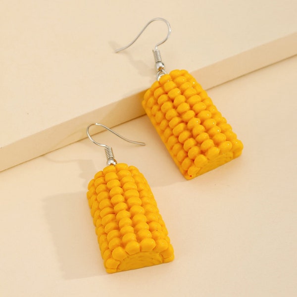 Corn On The Cob Earrings Dangles / Barbeque Bar-b-Q / Vacation / Low Country Boil / Corn Earrings / Cute Fun Earrings / Crawfish Shrimp Boil