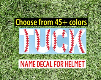 Baseball Helmet Decal Sticker, Softball Helmet Decal Sticker, Personalized Baseball and Softball Name Sticker, Helmet Name Decal, Car Window
