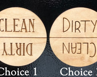 Clean Dirty Dishwasher Magnet Mother's Day Gift I Wooden Laser I Kitchen FREE Shipping I Wooden Magnet I Farm House Decor I Rae Dunn Inspire