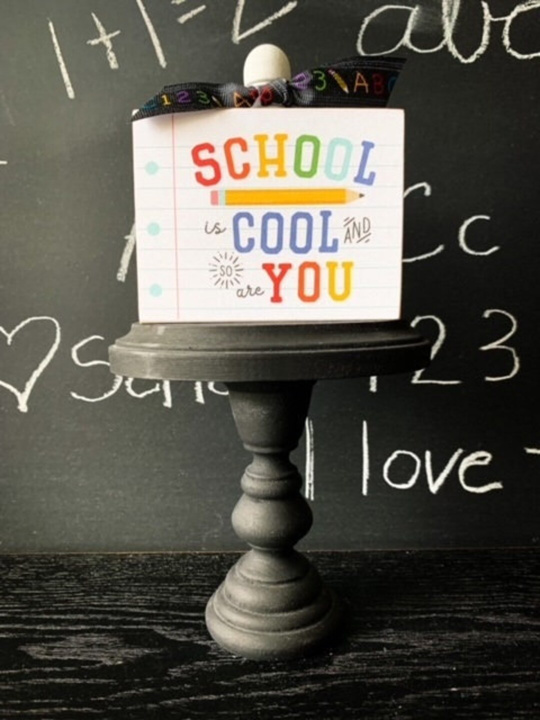 School is Cool Wood Block Sign - Etsy