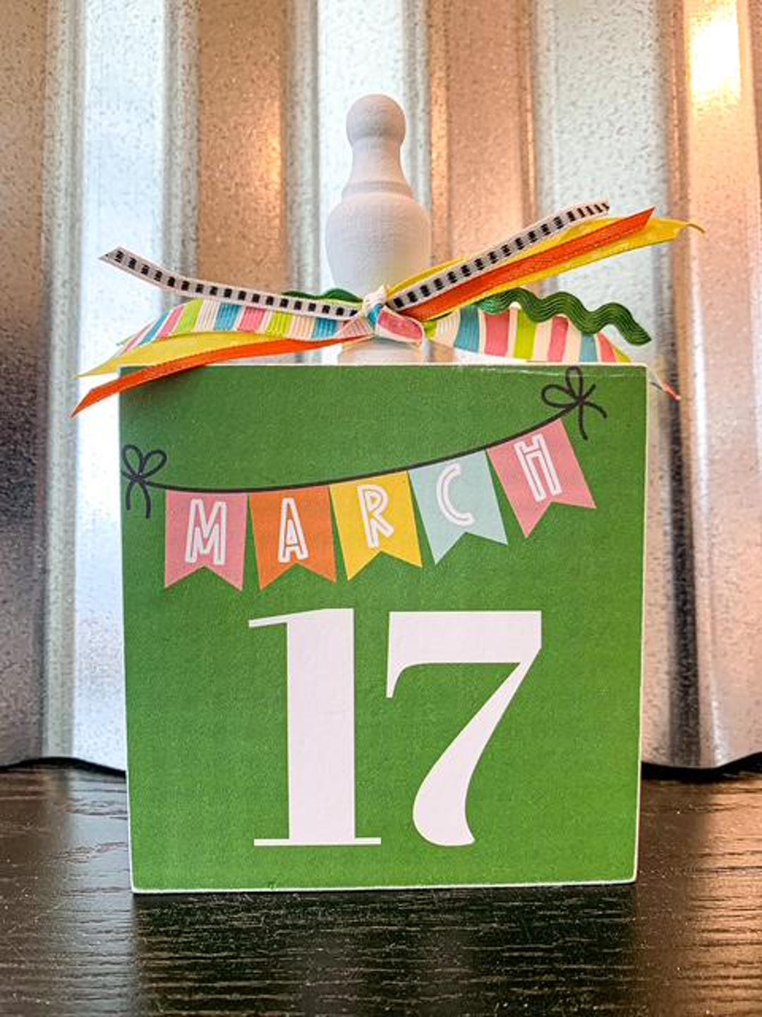 March Signature Block March Banner Wood Block Sign - Etsy