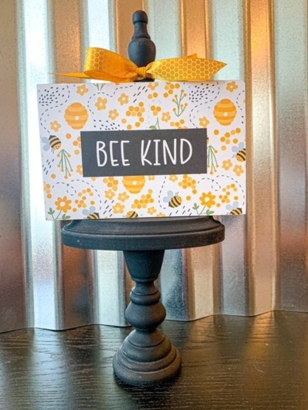 Bee Block Sign Bee Kind Wood Block Sign - Etsy