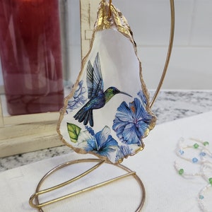Oyster Shell Hummingbird Ornament Christmas birthday The Bird Collection