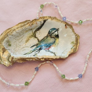Oyster Shell Bird Jewelry dish wedding  ring dish