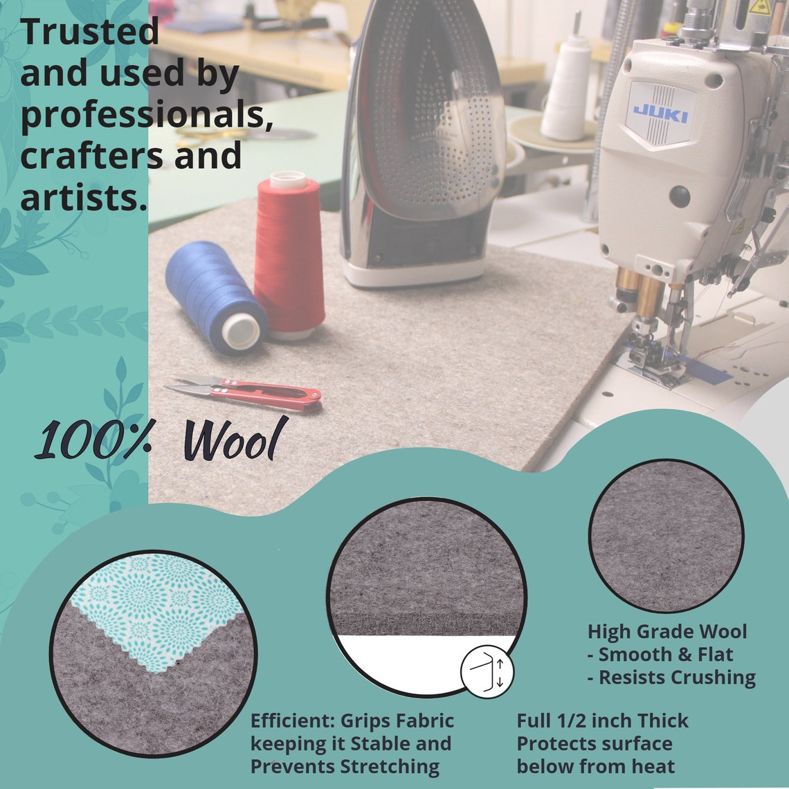Wool Pressing Mat 14in x 16in x 1/2in Thick Felted Wool Etsy