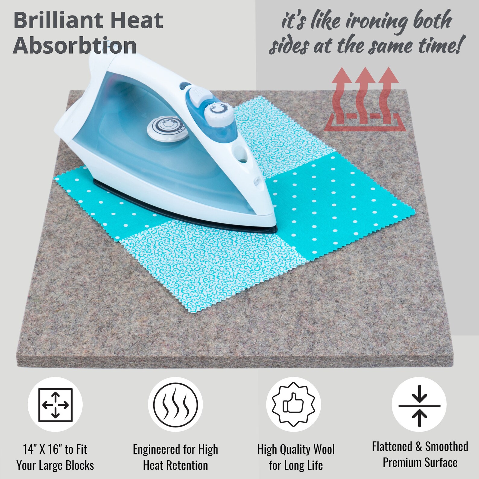 Wool Pressing Mat 14in x 16in x 1/2in Thick Felted Wool Etsy