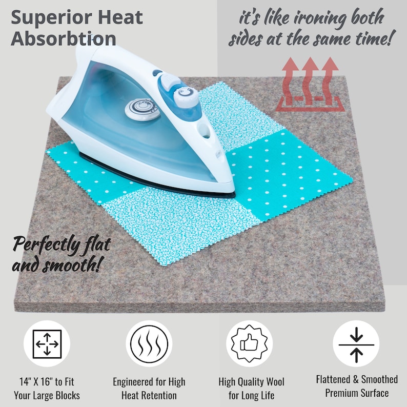 Wool Pressing Mats 2 Pack 14in X 16in X 1/2in Thick Felted Etsy