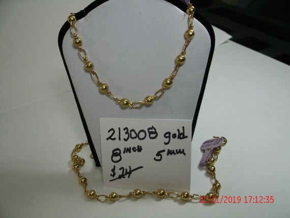 NECKLACE 24KGL. Beautiful Gold Bead 