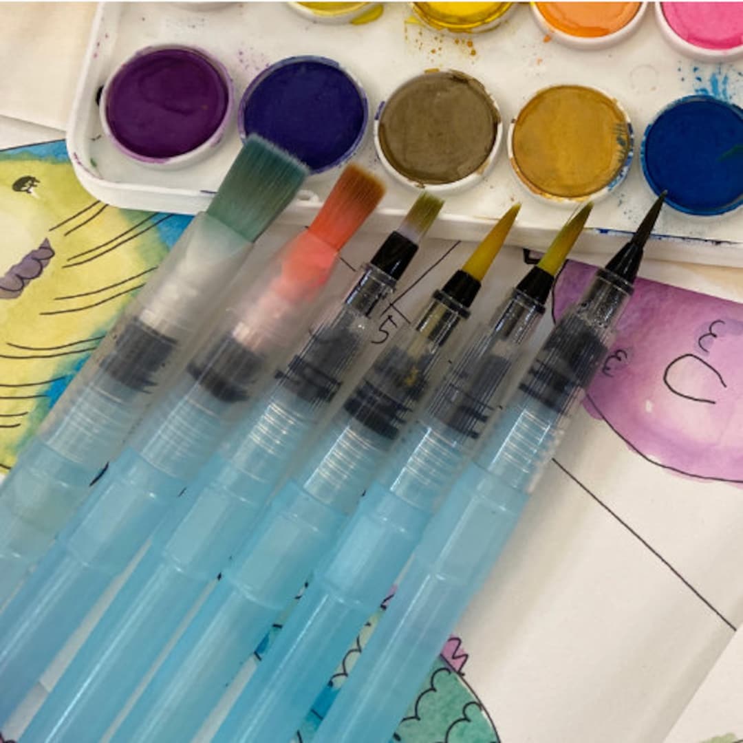 Mermaid Water Color and Mermaid Paint Brush Set - Etsy