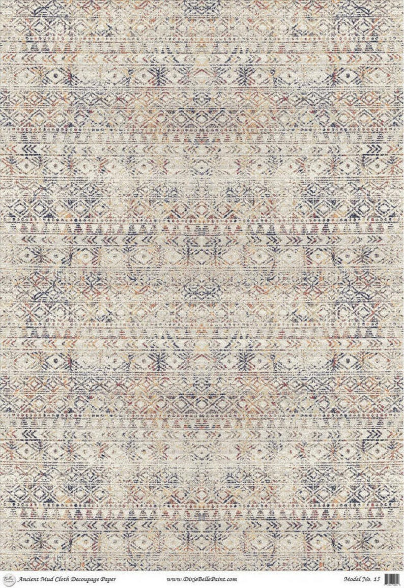 Dixie Belle Rice Paper Ancient Mud Cloth A1 Rice Decoupage Etsy