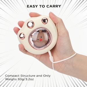 Calentador de manos y cargador portátil recargable 2 en 1 con forma de pata: ¡tu compañero invernal imprescindible! Idea de regalo única y personalizable