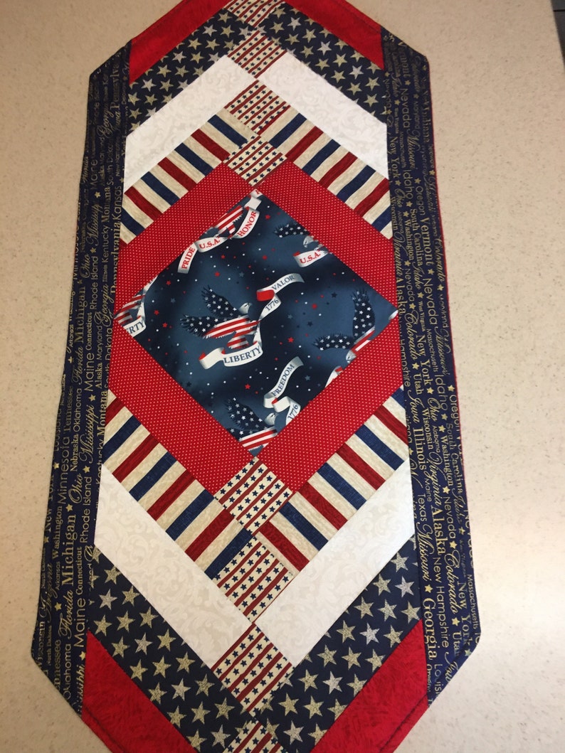 Patriotic Eagles Tabletop Runner - Etsy
